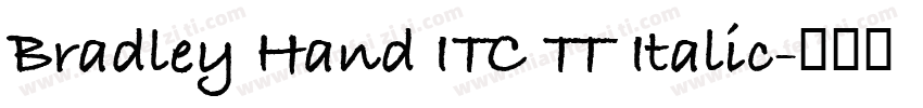 Bradley Hand ITC TT Italic字体转换